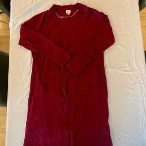 A New Day Target Womens Cardigan size large Burgundy Maroon Pockets